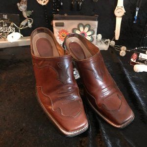 Ariat Western Square Toe Mules SZ 9B